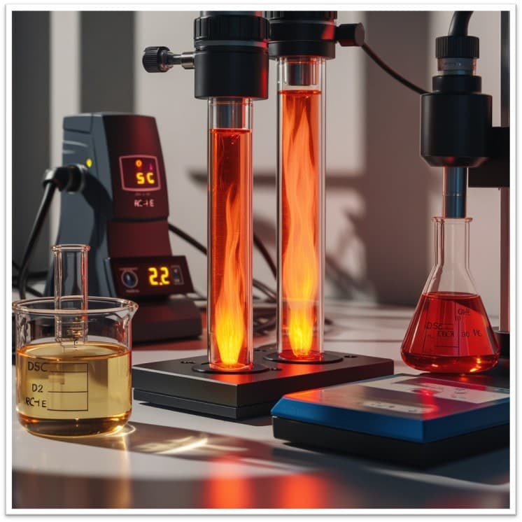 Thermal hazard laboratory testing showing calorimetry equipment used by Process Pulse